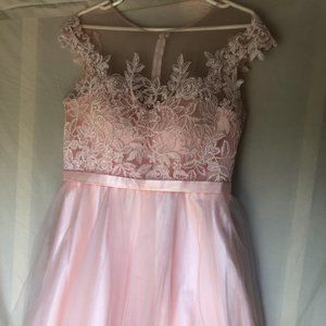 Soft Pink Lace Mini Cocktail Dress Size XL